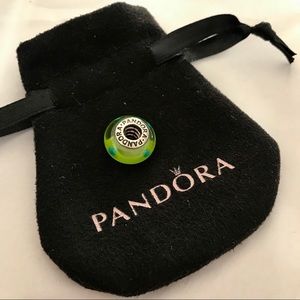 Pandora Murano Glass Green Polka Dot Bead Charm